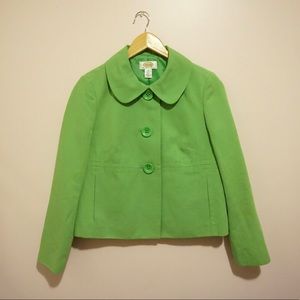 Talbots Green Collared Jacket